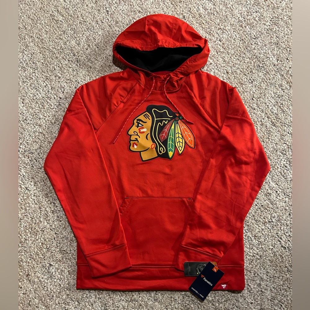 New Chicago Blackhawks Red Fanatics Hoodie - Adult Size M  NWT